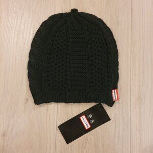 NWT HUNTER | Moss Cable Knit Wool Hat Crochet Winter Beanie